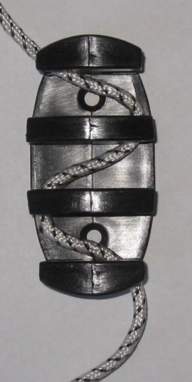 Фиксатор (стопор) для шнура металл 2 отв., 11х12 мм, (in ⌀3.5 мм), OR.0305-5356, цв.никель, 100шт
